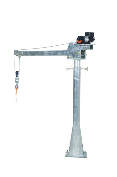 DC POWERED JIB CRANE 2K 4-7 FT BOOM GALV - Model WTJ204DCGAL